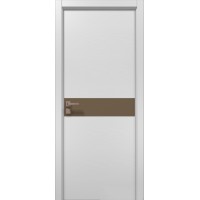 Elegance Uno Ясень белоснежный стекло мокко Папа Карло
