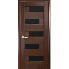 Пиана черное стекло каштан ПВХ DeLuxe Новый Стиль